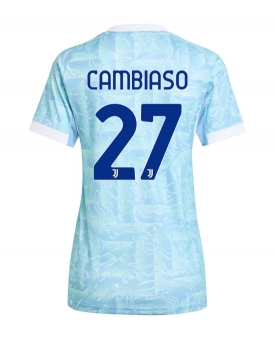 Billige Fotballdrakt Juventus Andrea Cambiaso #27 Replika Bortedrakt Dame 2025-26 Kortermet Billige Fotballdrakt Juventus Andrea Cambiaso #27 Replika Bortedrakt Dame 2025-26 Kortermet